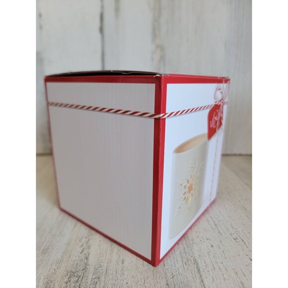 Lenox snowflake 4" votive NEW candle Xmas decor light up home decor - Picture 2 of 5